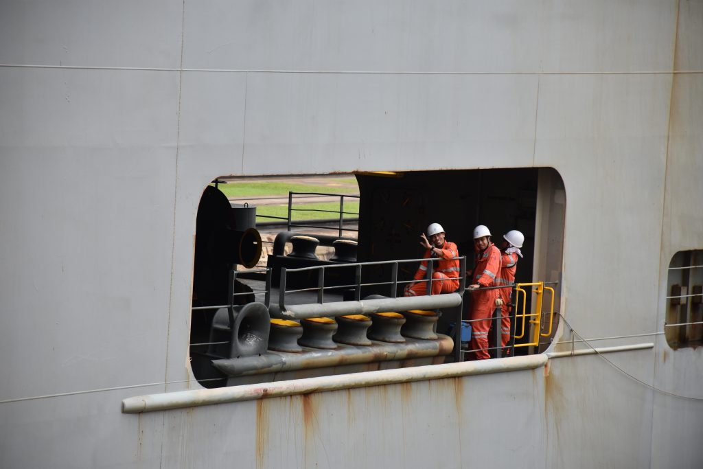 Arbeiter auf dem Panamakanal